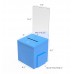 FixtureDisplays® Blue Metal Donation Box Suggestion Fund-Raising Collection Charity Ballot Box w/ A4 Acrylic Header 10918BLUE